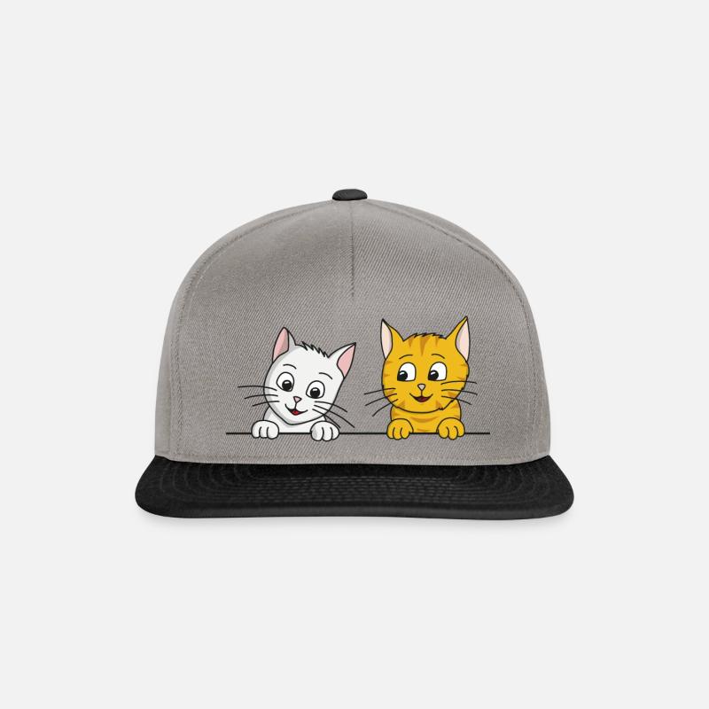 Amis chats - Casquette snapback - gris graphite/noir