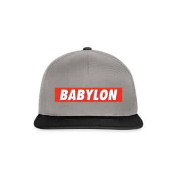 Babylon Down Rasta Reggae Rastafari One Love Roots - Snapback Cap - graphite/black - Front