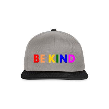 Be kind - Snapback Cap - Graphit/Schwarz - Vorne