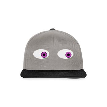 Œil violet - Casquette snapback - gris graphite/noir - Devant