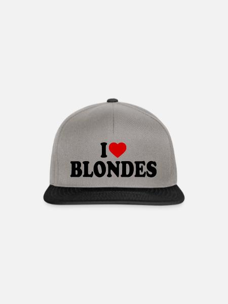I love blondes - Snapback Cap - Graphit/Schwarz