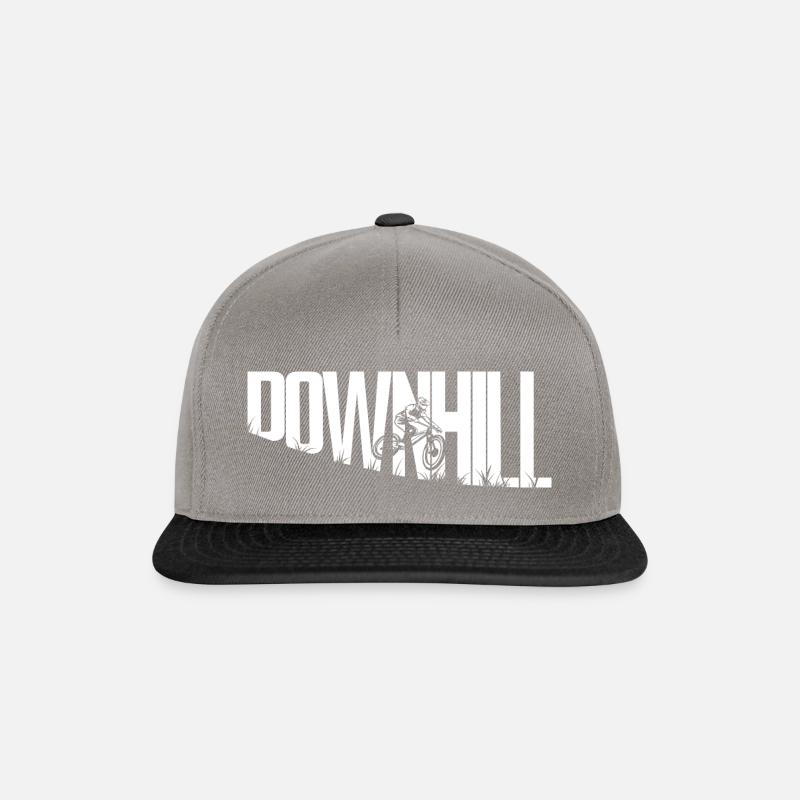 Downhill white bike - Snapback Cap - graphite/black