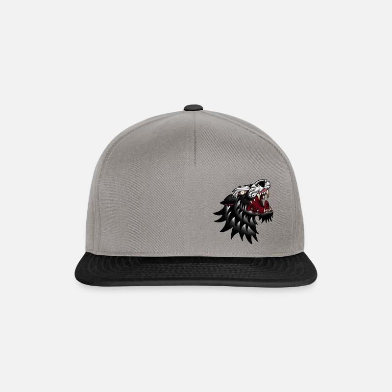 Wolf der alten Schule - Snapback Cap - Graphit/Schwarz