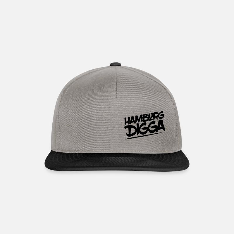 Hamburg Digga - Snapback Cap - Graphit/Schwarz