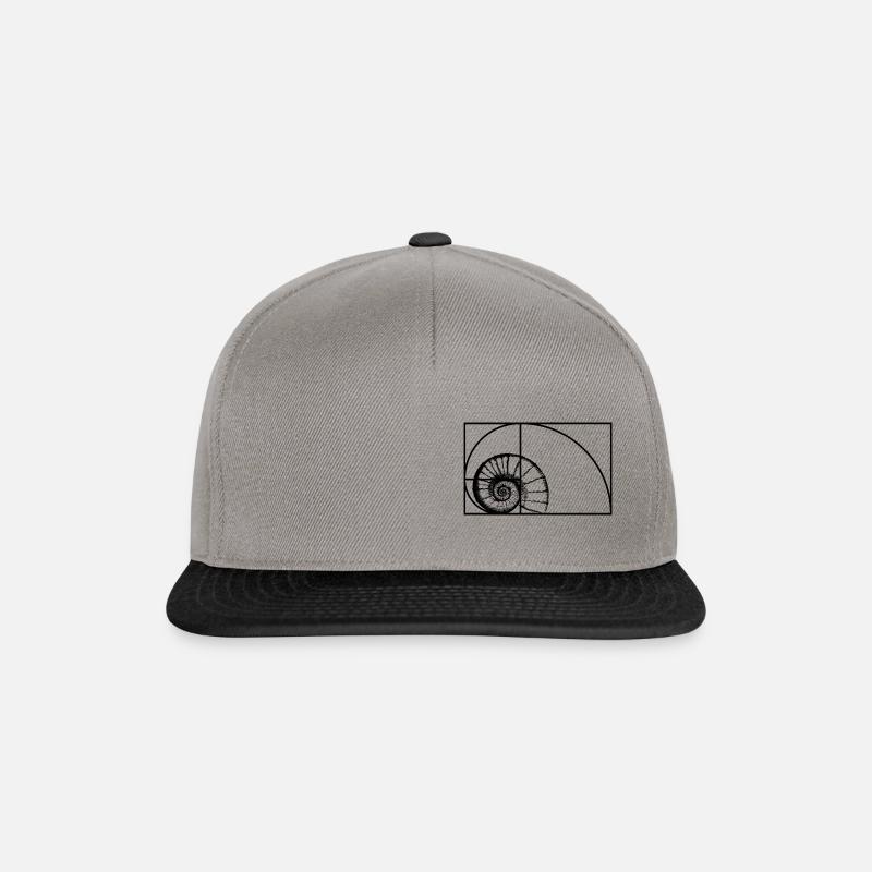 Fibonacci Sequenz Goldener Schnitt - Snapback Cap - Graphit/Schwarz