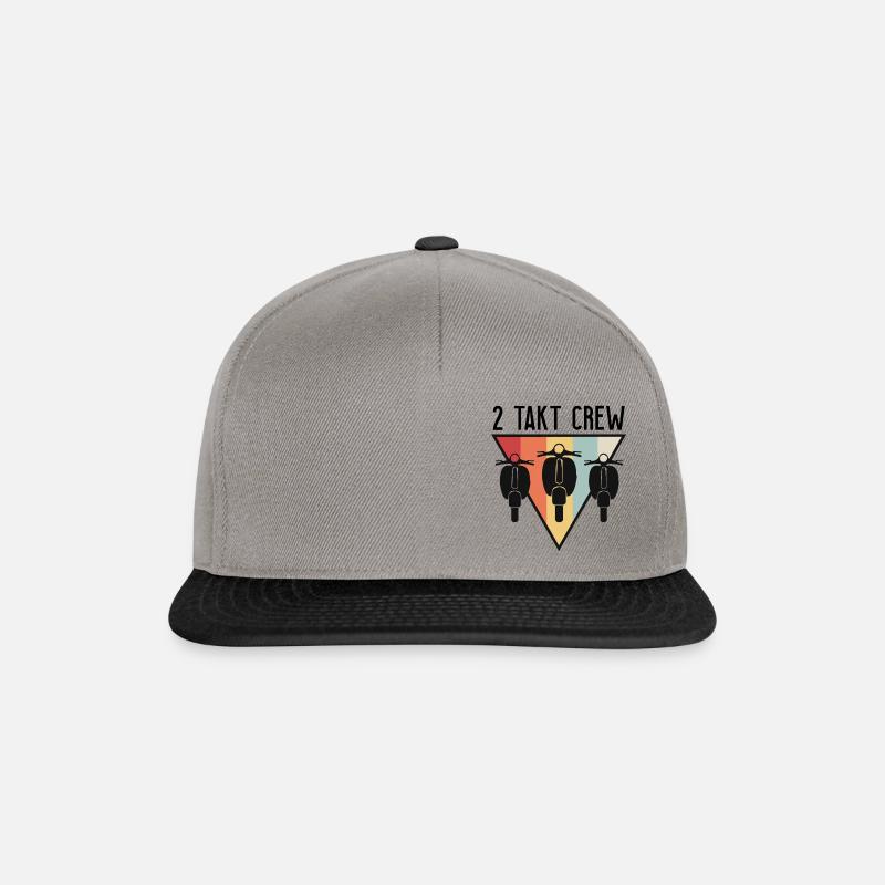 Roller Motorroller Moped - Snapback Cap - Graphit/Schwarz