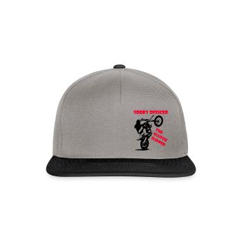 Chemise de motard 'Sorry Officer' - Casquette snapback - gris graphite/noir - Devant