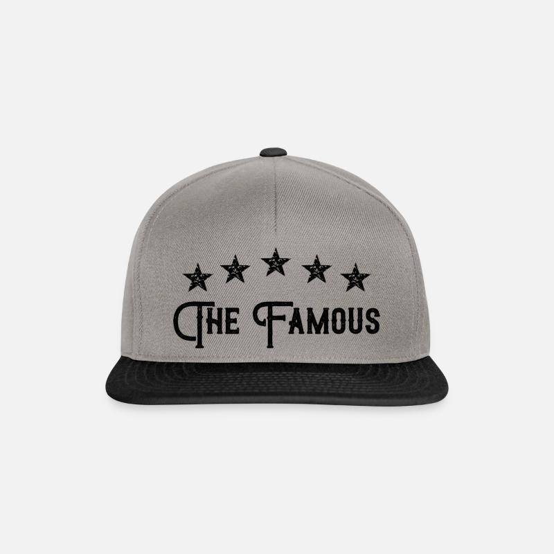 Der Berühmte - Design 6 - Snapback Cap - Graphit/Schwarz