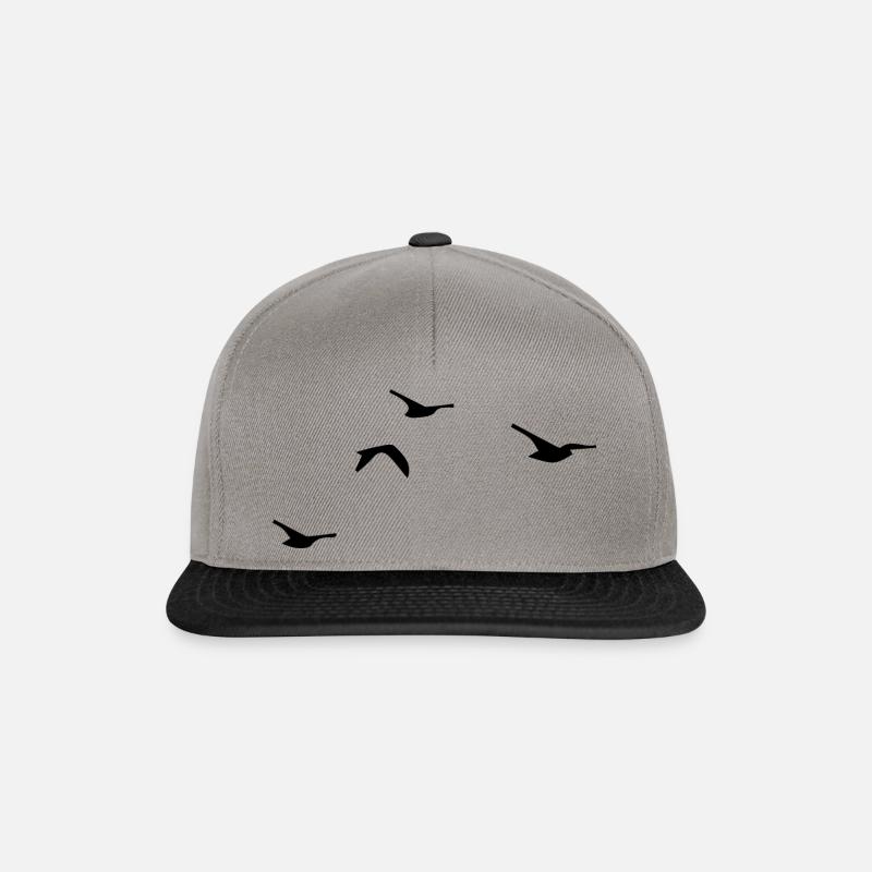 Vögel - Snapback Cap - Graphit/Schwarz