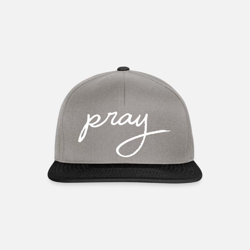 prier - prier - Casquette snapback - gris graphite/noir