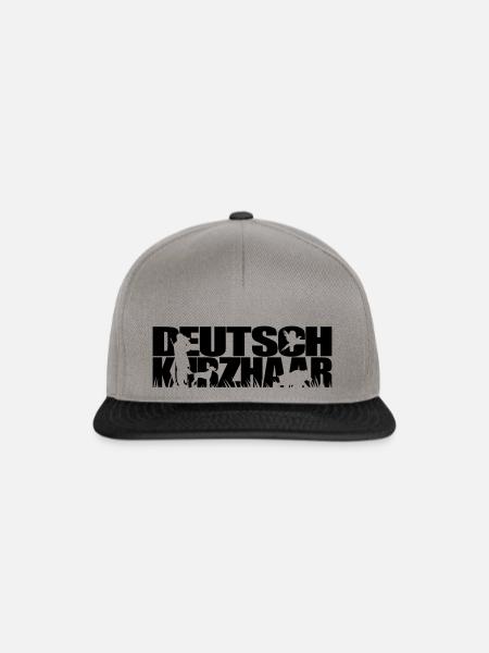 DEUTSCH KURZHAAR Jagdhund Jagdhunde Wilsigns - Snapback Cap - Graphit/Schwarz