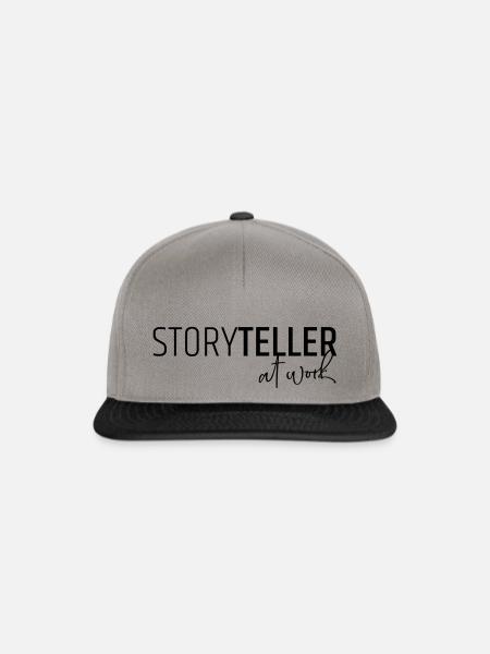 Storyteller at work - Snapback Cap - graphite/black