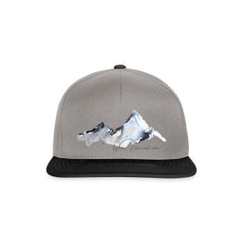 Where I feel most alive - alpine skiing (light c.) - Snapback Cap - graphite/black - Front