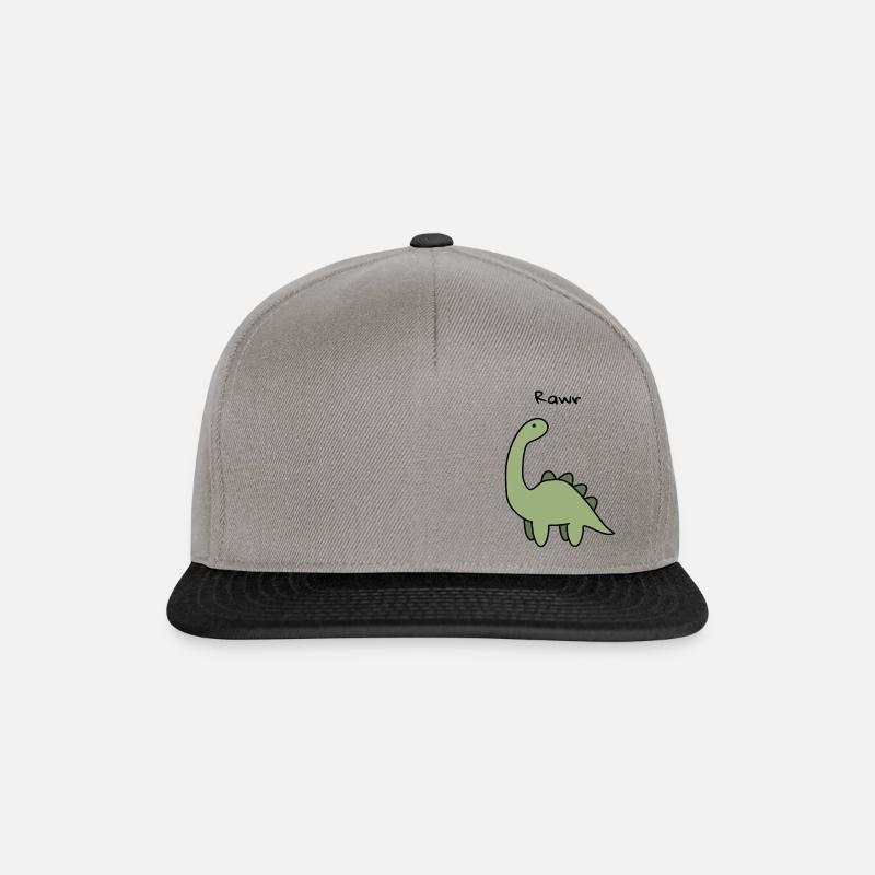 Dino Rawr - Snapback Cap - graphite/black