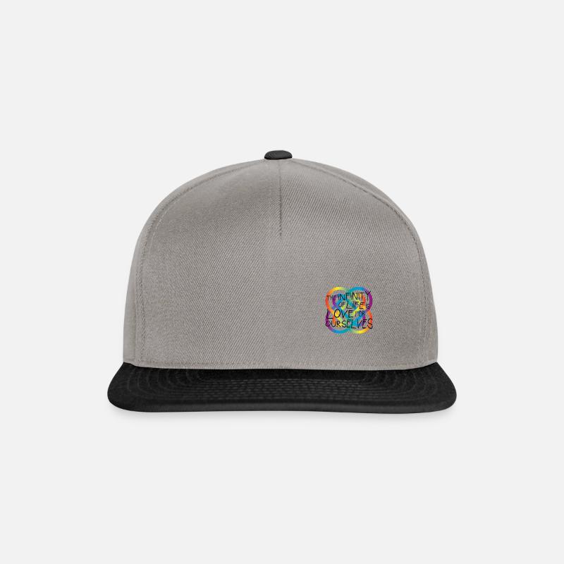 INFINITY 07 words rainbow black - Snapback Cap - Graphit/Schwarz