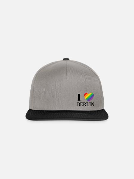 I Love Berlin - Snapback Cap - Graphit/Schwarz