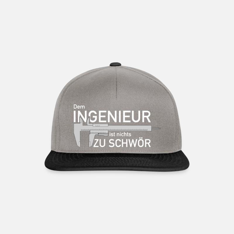 Dem Ingenieur ist nichts zu schwör Messschieber - Snapback Cap - Graphit/Schwarz