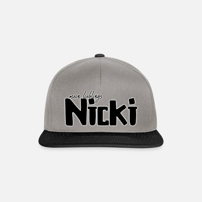 mein lieblings Nicki - Snapback Cap - Graphit/Schwarz