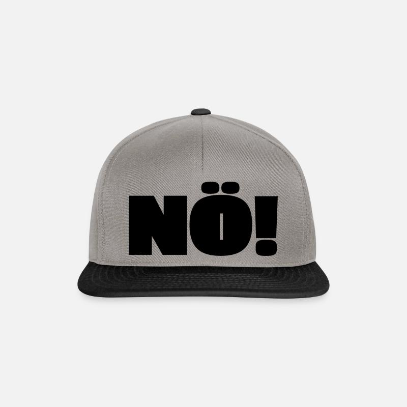 Nö Spruch Witzig Cool Geschenk Geschenkidee lustig - Snapback Cap - Graphit/Schwarz