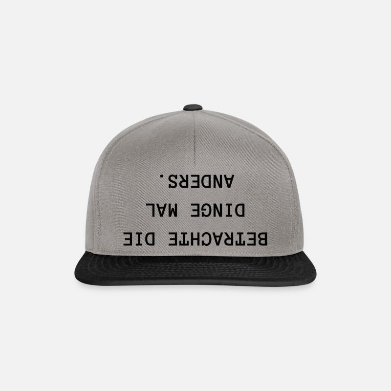 BETRACHTE DIE DINGE MAL ANDERS - Snapback Cap - Graphit/Schwarz