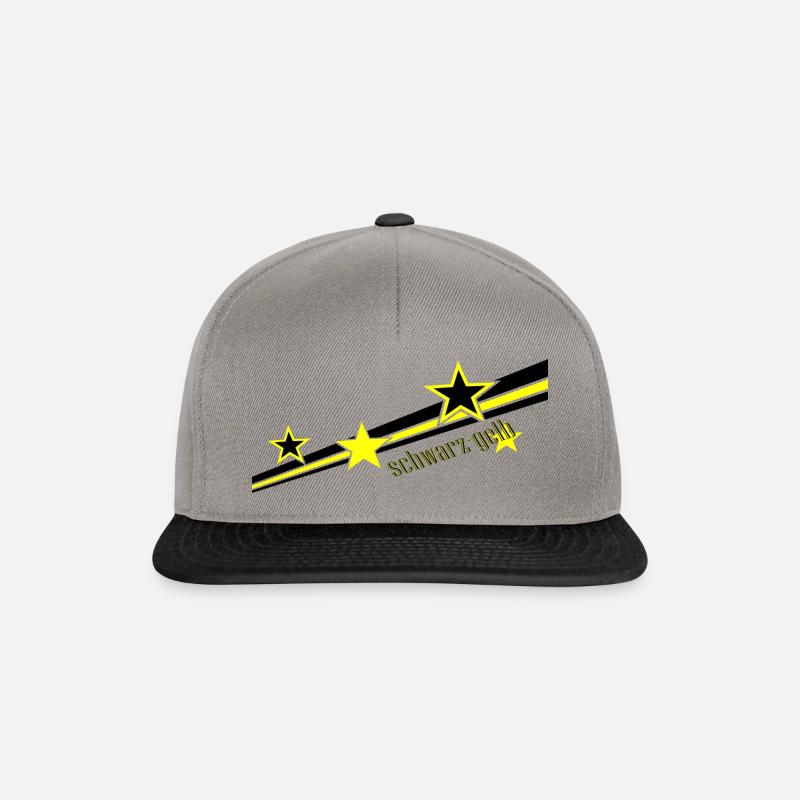 schwarz gelb - Snapback Cap - Graphit/Schwarz