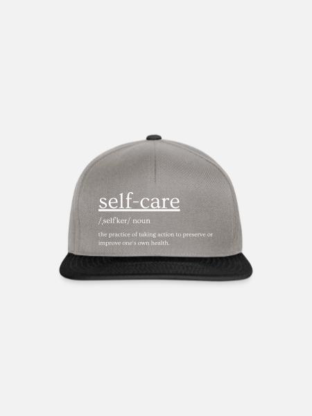 Self-care T-shirt - Snapback Cap - Graphit/Schwarz