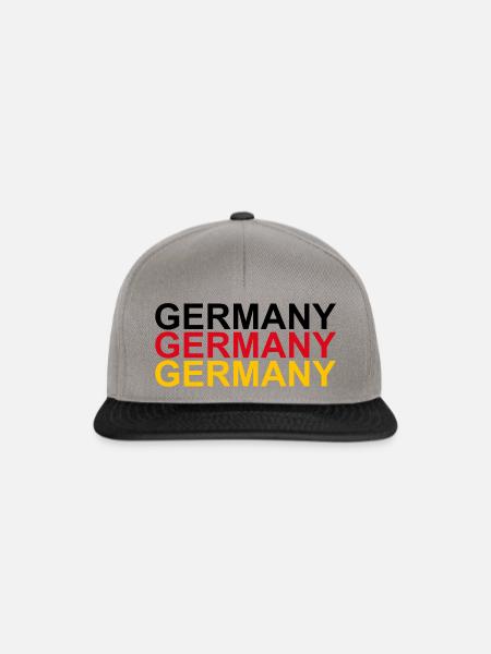 Deutsche Flagge - Snapback Cap - Graphit/Schwarz