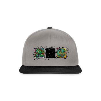 Quadrat, Viereck, Rahmen - Snapback Cap - Graphit/Schwarz - Vorne