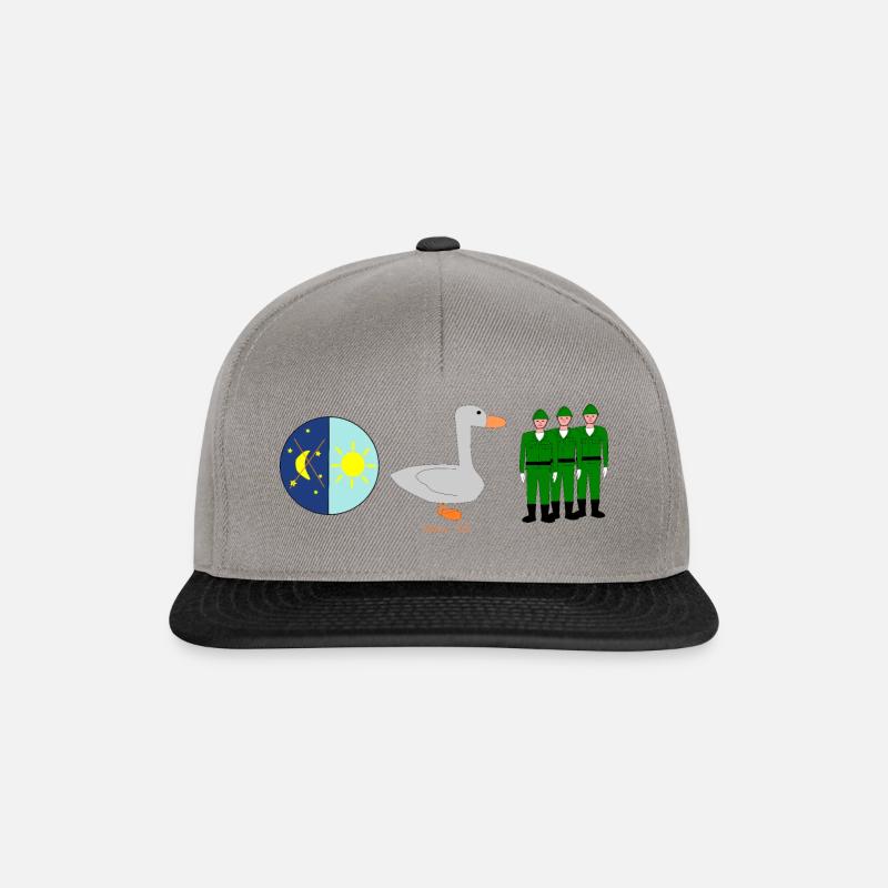 Rebus Naja - Casquette snapback - gris graphite/noir