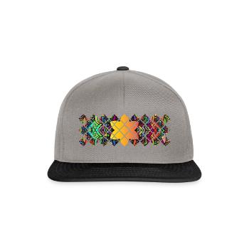 Pattern mandala - Snapback Cap - graphite/black - Front