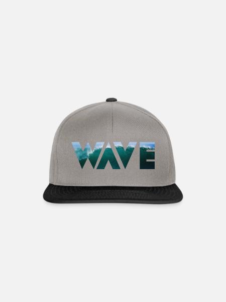 Wave - Welle - Snapback Cap - Graphit/Schwarz