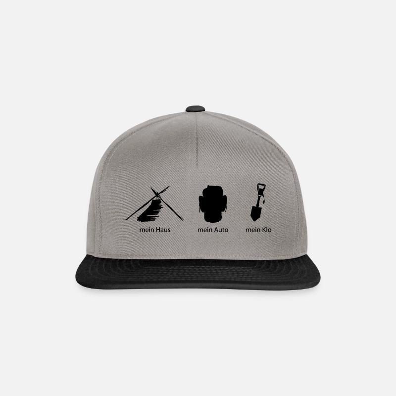 Haus Auto Klo - Snapback Cap - Graphit/Schwarz