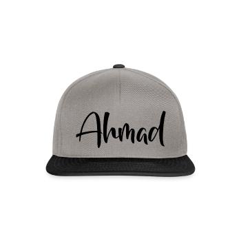 Name - Ahmad - Snapback Cap - graphite/black - Front
