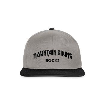 Mountain bike Heavy Metal mountain biking rocks - Snapback Cap - graphite/black - Front