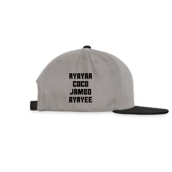 Coco Jambo Design Schriftzug - schwarz - Snapback Cap - Graphit/Schwarz - Rechts