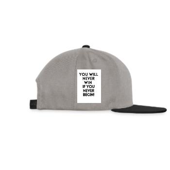 Du wirst nie gewinnen - Snapback Cap - Graphit/Schwarz - Rechts