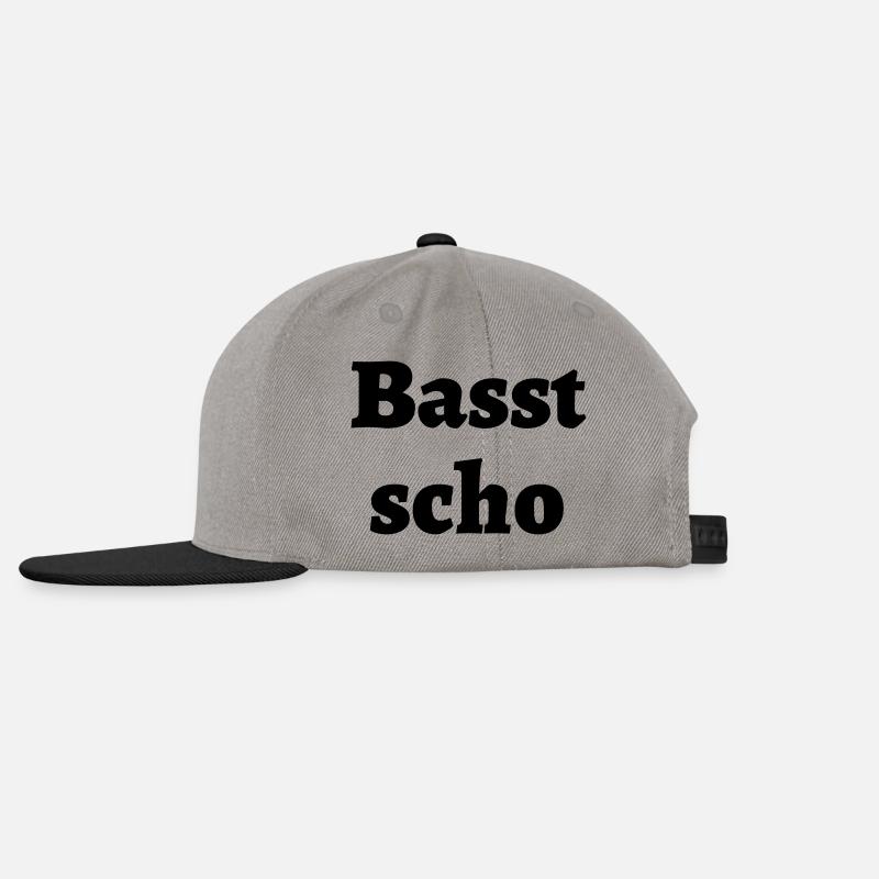 Basst scho und Is recht - bayrischer Spruch - Snapback Cap - Graphit/Schwarz