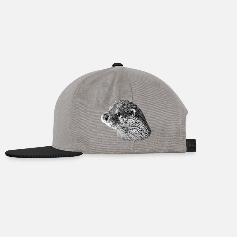 otter kopf - Snapback Cap - Graphit/Schwarz