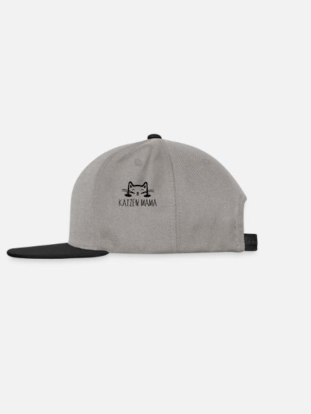 Katzen Mama Katze Karikatur - Katzen - Katze - Kat - Snapback Cap - Graphit/Schwarz