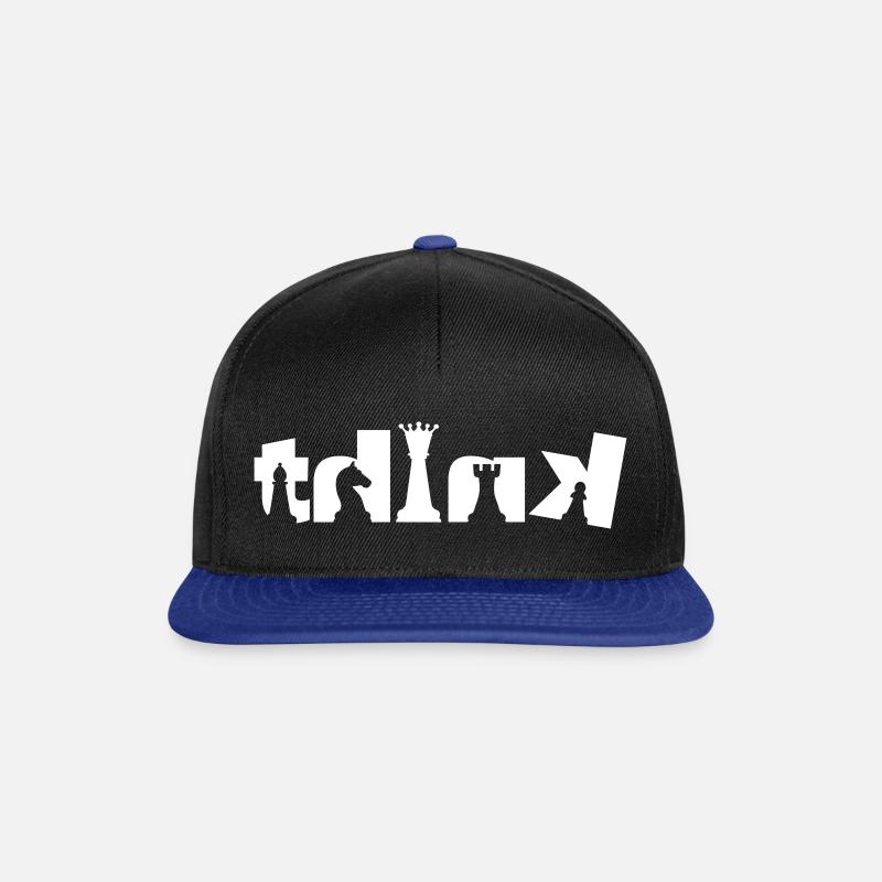 Penser aux échecs - Casquette snapback - noir/bleu royal