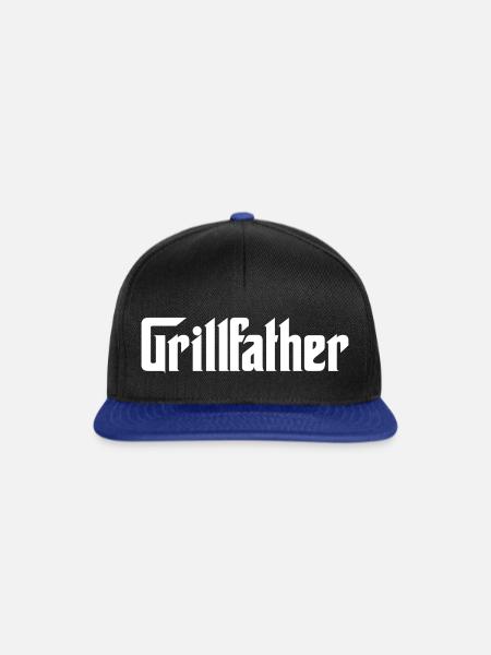 BBQ Grillen - Snapback Cap - Schwarz/Königsblau