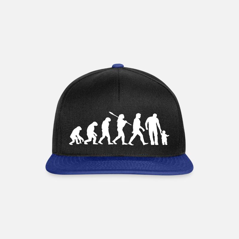Father evolution son daughter child | gift idea - Snapback Cap - black/bright royal
