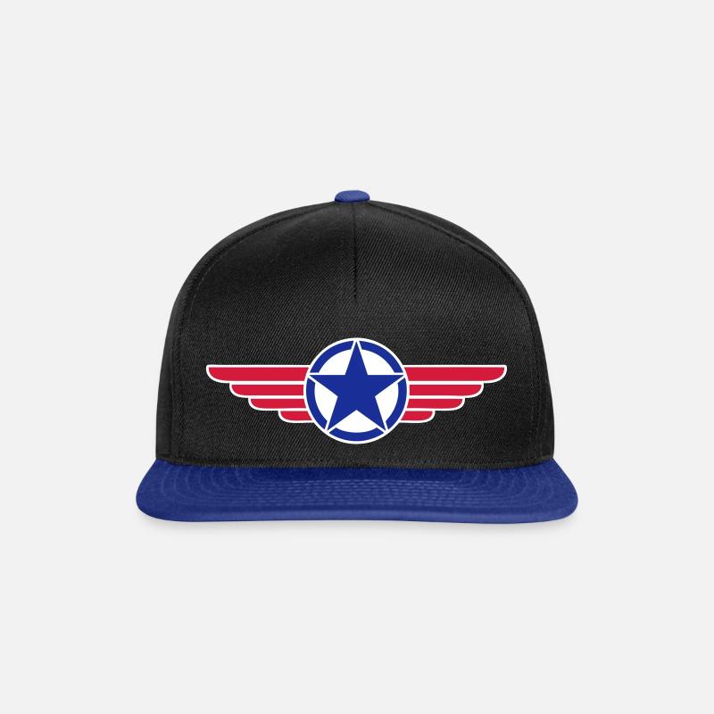 US Star - Snapback Cap - Schwarz/Königsblau