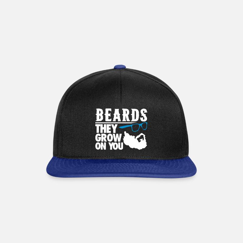 Funny Beard They Grow On You - Snapback Cap - Schwarz/Königsblau