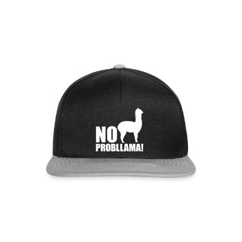 Cool Alpaca No Prob Llama Meme Fun Dire - Casquette snapback - noir/gris - Devant