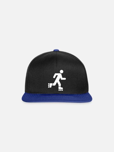 Rollerfahrer, Roller, Roller Sport - Snapback Cap - Schwarz/Königsblau