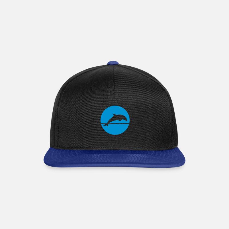 Dolphin - Casquette snapback - noir/bleu royal