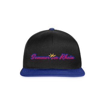 Sommer Am Rhein - Snapback Cap - Schwarz/Königsblau - Vorne
