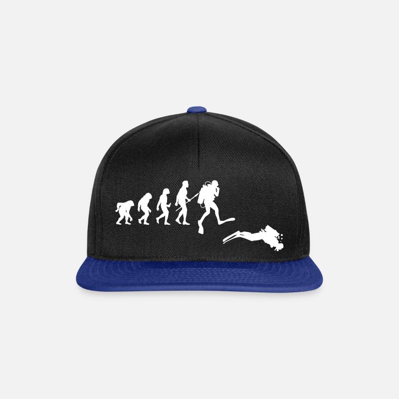 Evolution of Diver - Snapback Cap - black/bright royal