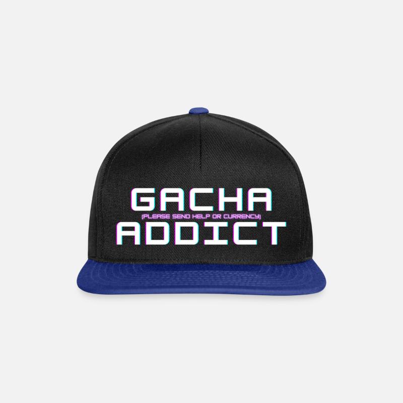 Accro à Gacha - Casquette snapback - noir/bleu royal